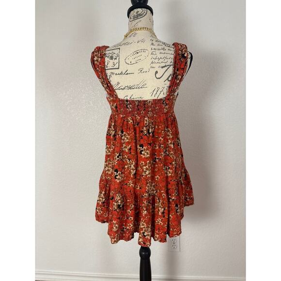 B32 Free People Floral Babydoll Mini Dress Womens XS - Picture 4 of 6